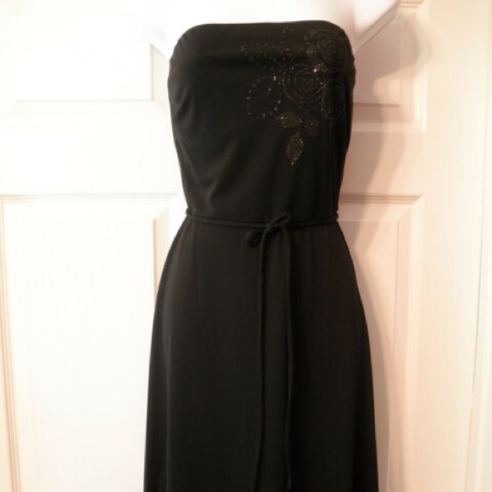 Express Black Strapless Dress